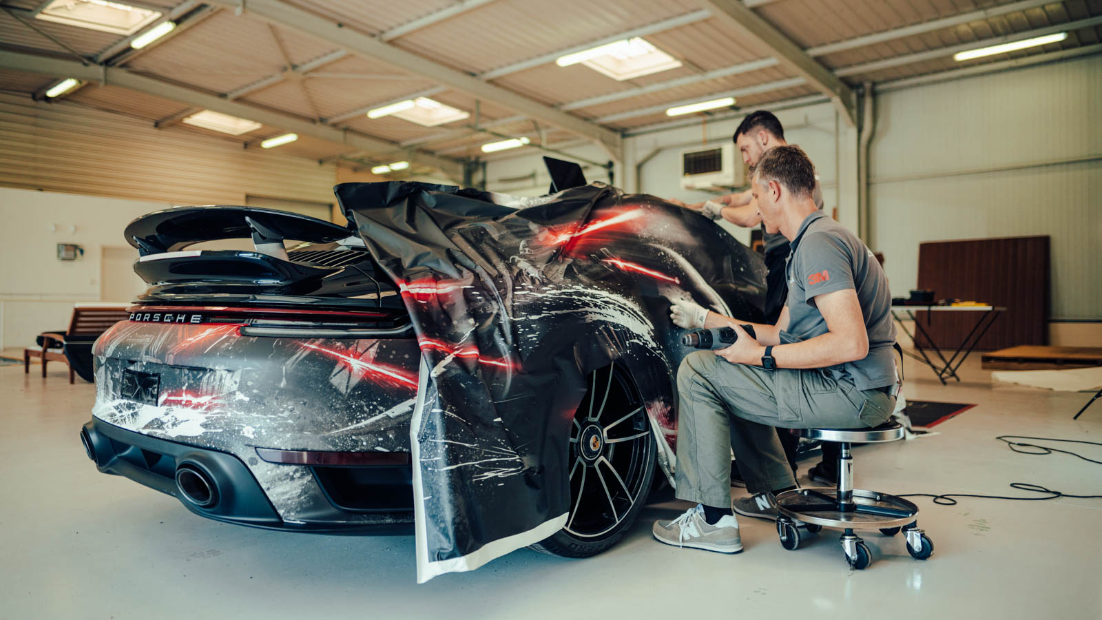 Covering personnalise Porsche 911 Trubo S Star Wars Car Wrap Design Sausheim