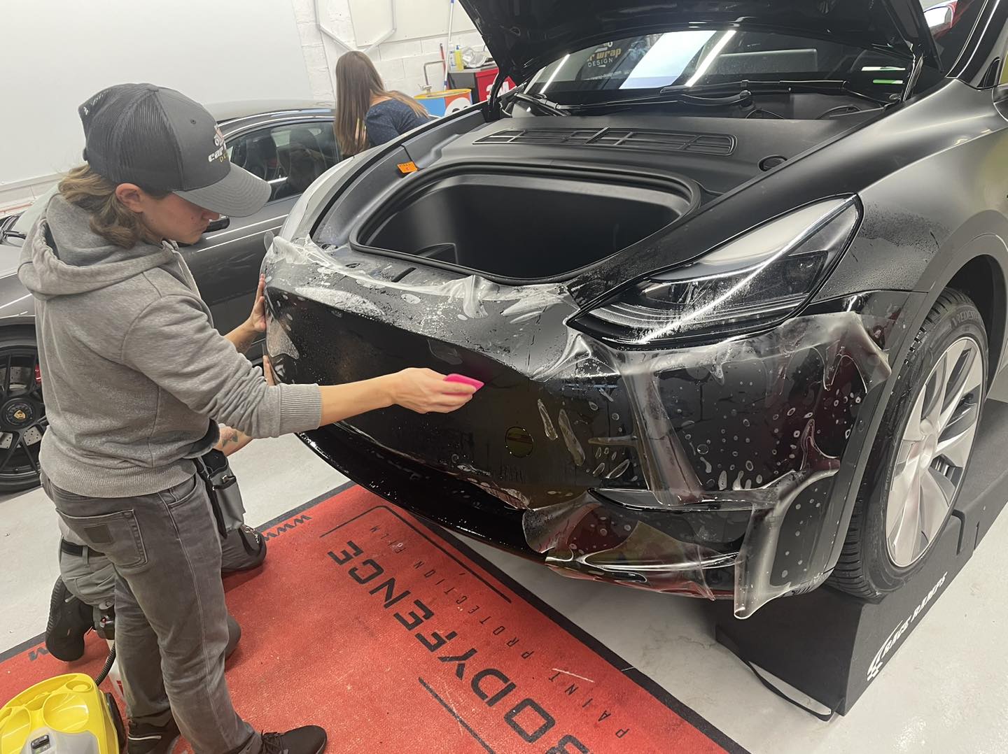 Protection transparente mat Tesla Model Y Car Wrap Design Mulhouse